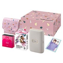 FUJIFILM 체키 스마트폰 프린터 instax mini Link BEIGE GOLD 선물 BOX INS LINK BEIGE GOLD GIFT BOX