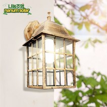 나눔조명 전기 벽등 야외 조명, 전기 (황동) 사각 창문(소) 벽등