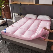 라지킹 토퍼 슈퍼킹 10cm 두께 바닥용 손님용 매트 거실, 1.8x2.2m 침대, 호텔 쿠션/핑크 10cm 두께