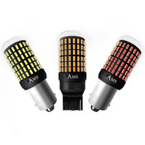 자동차 LED전구 방향지시등 표시등 2PCS 1156 BA15S P21W 7440 LED 전구 144smd CanBus 램프 신호등, [03] 1156 BA15S P21W, 03 red