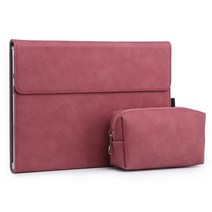 서피스독 고급 pu 가죽 폴리오 스탠드 케이스 microsoft surface pro 7 6 5 4 3x8 태블릿 funda for surface go go2 여성 남성 플립, 없음, 파워백 포함