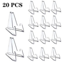 20/10pcs 아크릴 동전 디스플레이 스탠드 홀더 작은 이젤 랙 기념 메달 배지 캡슐 지원, [02] 20pcs