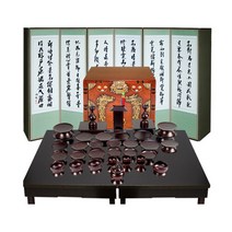 옻칠제기 37P 제기함 산수화 8폭 병풍 교자상2P 세트, 제기함 병풍 교자상포함, 상세페이지 참조, 상세페이지 참조