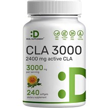 초강력 CLA 3000mg 240 소프트젤 비 GMO 잇꽃 오일의 활성 공액 리놀레산 비자극성 체중 관리 지원 제지방 근육량
