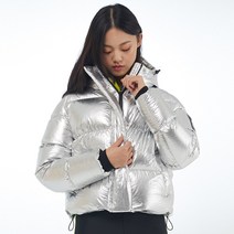 FED3 글릿 후드 크롭 다운패딩점퍼