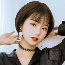 리프컷 26cm 더썸위그 통가발 숏컷 짧은머리 남자 (하이소프트사), 내츄럴브라운
