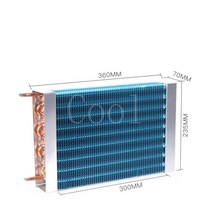 업소용 가정용3*9*360MM 라디에이터 냉동고 디스플레이 캐비닛 구리 튜브 핀 공냉식 콘덴서, 01 360-70-235MM