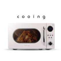 쿠잉 레트로 미니 전자레인지 버튼식 20L, MM-R20ECR