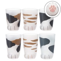 코코네코 고양이발 유리컵 230ml (아기고양이), 무지(불투명)