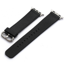 NUBASE 애플워치 8 호환 레트로 앱송 가죽 스트랩 싱글투어 + 필름 1P (41/45/49mm), 38mm, 블랙