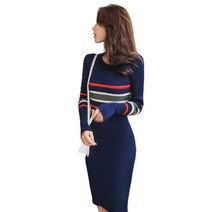 데이홀릭 포인트라인 골지 니트원피스