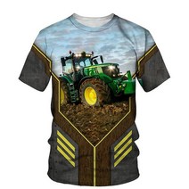 트랙터 트레일러 농기계 로타리 지게발 Fendt-3D 프린트 티셔츠 트랙터 자동차 파머 패션 스트리트웨, 03 ETF13F222711Q_03 L