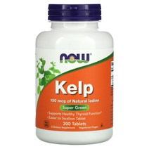 나우푸드 Kelp 켈프 150mcg 200정 요오드, 1개(150mcg), 기본