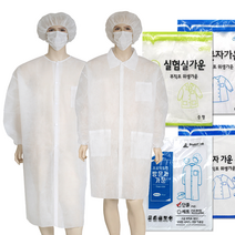 방문자가운 위생복 일회용 클래시 위생가운 위생복 부직포 실험가운 식품회사 일회용마스크 위생모자 위생덧신, 플러스 가운세트-XL