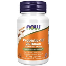 NOW FOODS 프로바이오틱-10 250억 50정, 50 Count (Pack of 1)