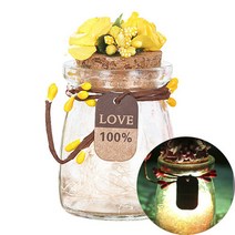 강군샵 [강군샵] 플라워 LED 푸딩병(옐로우)/테라리움 마리모 키우기, 선택완료