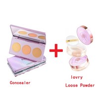 FV 3 색 컨실러 팔레트 프로페셔널 메이크업 페이스 컨투어 페이스 스팟 컨실러 다크 서클 코렉팅 페이스 스 메이크업, 아이보리 세트, 하나