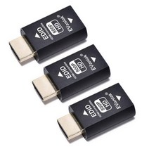 EVanlak Hdmi Edid 에뮬레이터 패스스루 3세대 프리미엄 알루미늄 제거 에뮬레이터 어댑터 Mac 썬더볼트 to HDMI 스위치/확장기/AV 수신기/비디오 분배기와 사용, E800P-3PCS