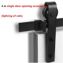 미닫이문레일 슬라이딩도어행거 폴딩 문설치 나무 부속 현관이중문 문짝제작 베란다창고문 시공 집문교체 TOPKNORR 슬라이딩 도어 헛간 트랙 하드웨어 레일 키트 시스템 슬라이드, 6.15M - 4 meter double track