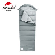 Naturehike 초경량 방수 스플 라이스 봉투 침낭 면 침낭 NH20MSD02 87, 그레이 M400, 1개