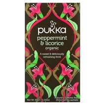 PUKKA HERBS 페퍼민트 & 감초 허브티 무카페인 티백 20, 단색, 한 사이즈