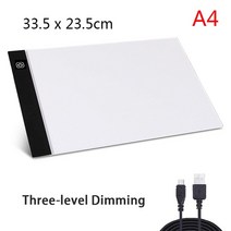 드로잉패드 LED A3 A4 A5 패드 그래픽 전자쓰기 그림그리는 Elice 드로잉 태블릿 다이아몬드 페인팅 보드 USB 아트 복사 필기 스케치 와콤 트레이싱 라이트, [04] A4 33.5x23.5CM