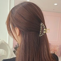럭셜 골드체인 올림머리 집게핀 핸드메이드 헤어집게핀 올림머리 반머리 메탈 여자 머리핀