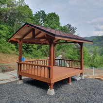 테이블쉼터 I형원두막 3000*2320 3면난간 완성품가능 현장시공가능, 체리