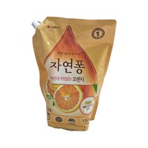 자연퐁 비린내 걱정없는 오렌지 리필형 주방세제 1.57L, 2개