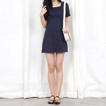 W0247 2216 셔링 린넨 미니 원피스