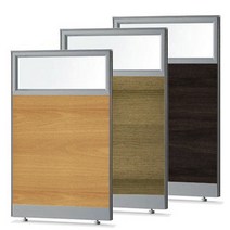 가구뱅크 우드 반유리파티션 높이1200형 45T PVC 칸막이 가벽 가림막 사무용파티션 사무실 이동식파티션, W1000, 도브그레이