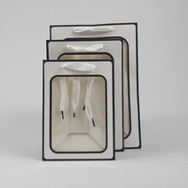 M 투명 쇼핑백 종이가방 제작 미니 크라프트 무지 답례품 종이백 고급 청첩장 결혼식 선물 타포린 가방 바
