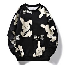 초맞춤 맨투맨 토끼 루즈핏 맨투맨 커플 긴팔티 빅사이즈 단체복[양말을 보내다]