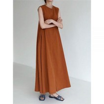 린넨 원피스 코튼 빈티지 롱 드레스