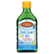 칼슨 용 노르웨이 대구 간유 레몬 맛 250ml, 1병