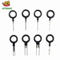 자동차 핀 추출기 터미널 제거 도구 이젝터 키트 배선 크림프 커넥터 풀러 플매트 카펫 러그 수리 수공구 액세서리 8 개