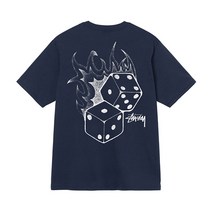 스투시 FIRE DICE TEE 네이비
