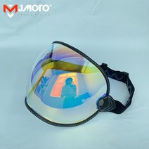 레트로 클래식 바이크 오토바이 헬멧 모토 rcycle 버블 바이저 렌즈 고글 벨 모토 3로열슈 에이 p-제로심슨 안경 용 안개 방지, mjh에서 l01 레보 레드로