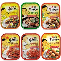 반찬 더덕 콩자반 캔 우리엄마 명이나물 깻잎 장조림 샘표 통조림 명태채 _BnG, 샘표 우리엄마 돼지고기장조림(캔)
