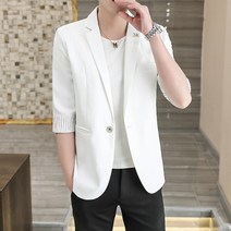 [실버플라워]남성 정장자켓 여름자켓 점퍼 7부자켓ZW020