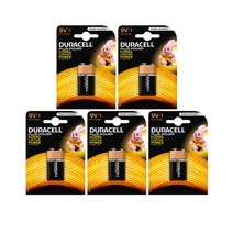 듀라셀 알카라인 건전지 9V, 1개입, 5개