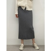 [무배 날씬핏] 루앤드 소프트 골지 H라인 뒷트임 니트 밴딩 스커트(7color)