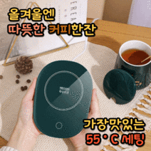 커피가 맛있는 머그워머 55도 머그잔 온도유지, 그린, 1개