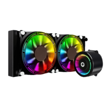 공냉 cpu 저소음 쿨러 수냉식열교환기 GameMax RGB CPU 쿨러 일체형 수냉식 냉각기 Intel LGA 2066 2011 V3 115X 775 AMD AM4 AM3, 협력사, 얼음 냉각 240
