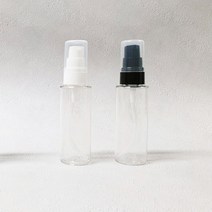 생활만 투명 분무기 스프레이 젤 펌프 휴대용 용기, 1개, 휴대용 젤타입 용기 50ml + 블랙