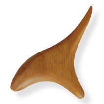 나무괄사 지압봉 마사지기 1개 두피 발 승모근 림프순환 이완, 버건디