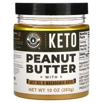 Left Coast Performance Keto MCT 오일 및 마카다미아 너트가 포함된 땅콩 버터 283g(10oz)