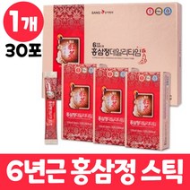 홍삼정 6년근 홍삼스틱 홍삼포 데일리타임 고려홍삼 고려 홍삼 정 선물용 쇼핑백포함 어르신 남자 여자, 1개, 30포