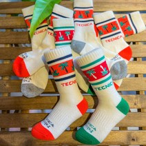 테크니카 팜트리 콜라보 하이킹삭스 메리노울 장목 남자 여자 스포츠 등산 양말, SM, WHITE GREEN