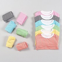 콩알옹알 무지개 체크 실내복 1세-7세 아기 유아 아동 여아 남아 면 봄 간절기 내복 잠옷 내의
